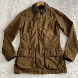 Barbour Beadnell Waxed Jacket Olive US 6